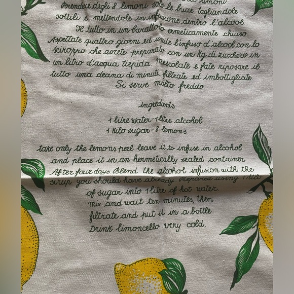 Limoncello Tea Towel- NWOT - Picture 3 of 7